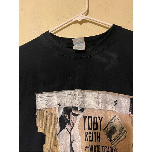 Toby Keith Shirt Distressed White Trash with Money black tee XL - Picture 4 of 6